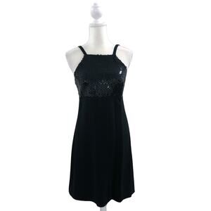 Max Mara Pianoforte Black Sequin Cocktail Dress